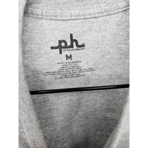 Phluid Project Womens Sz M Short Sleeve T Shirt Proud Pride Flag Gray - Picture 3 of 4